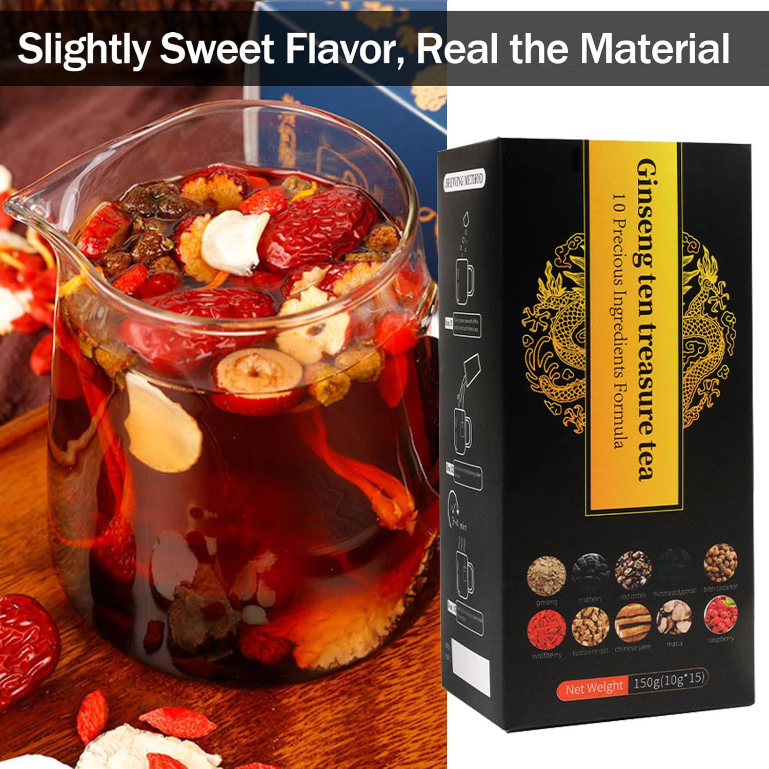 15pcs Ginseng six treasure tea , Kidney tea ,liver tea , red date kidney health