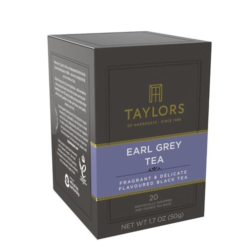 Earl Grey Black Tea Bags – Individually Wrapped, 120 Count, Fragrant & Caffeinat