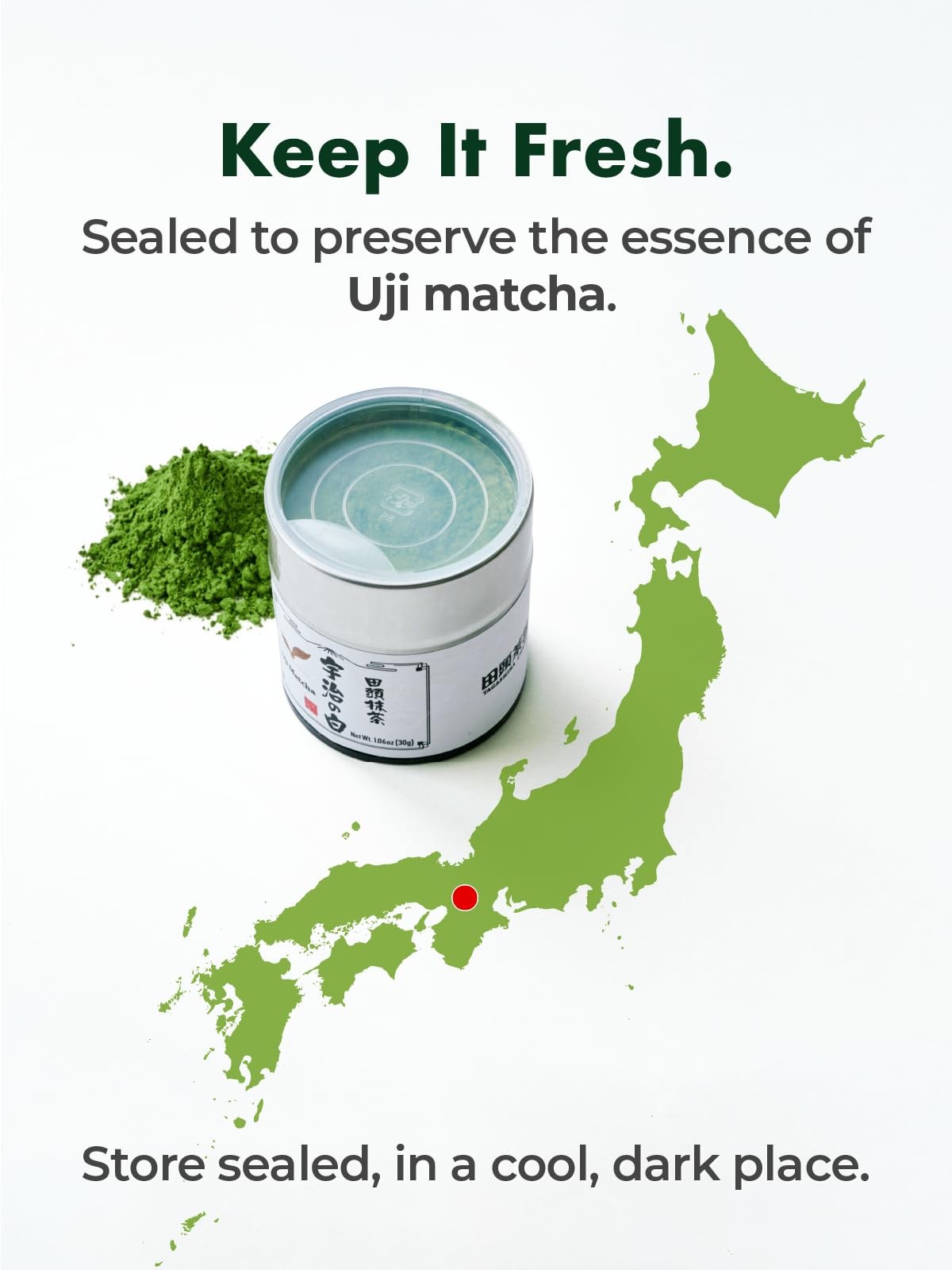 TAGASHIRA CHAHO “Uji no Shiro” Uji Matcha Green Tea Powder 30g/1.06oz First …