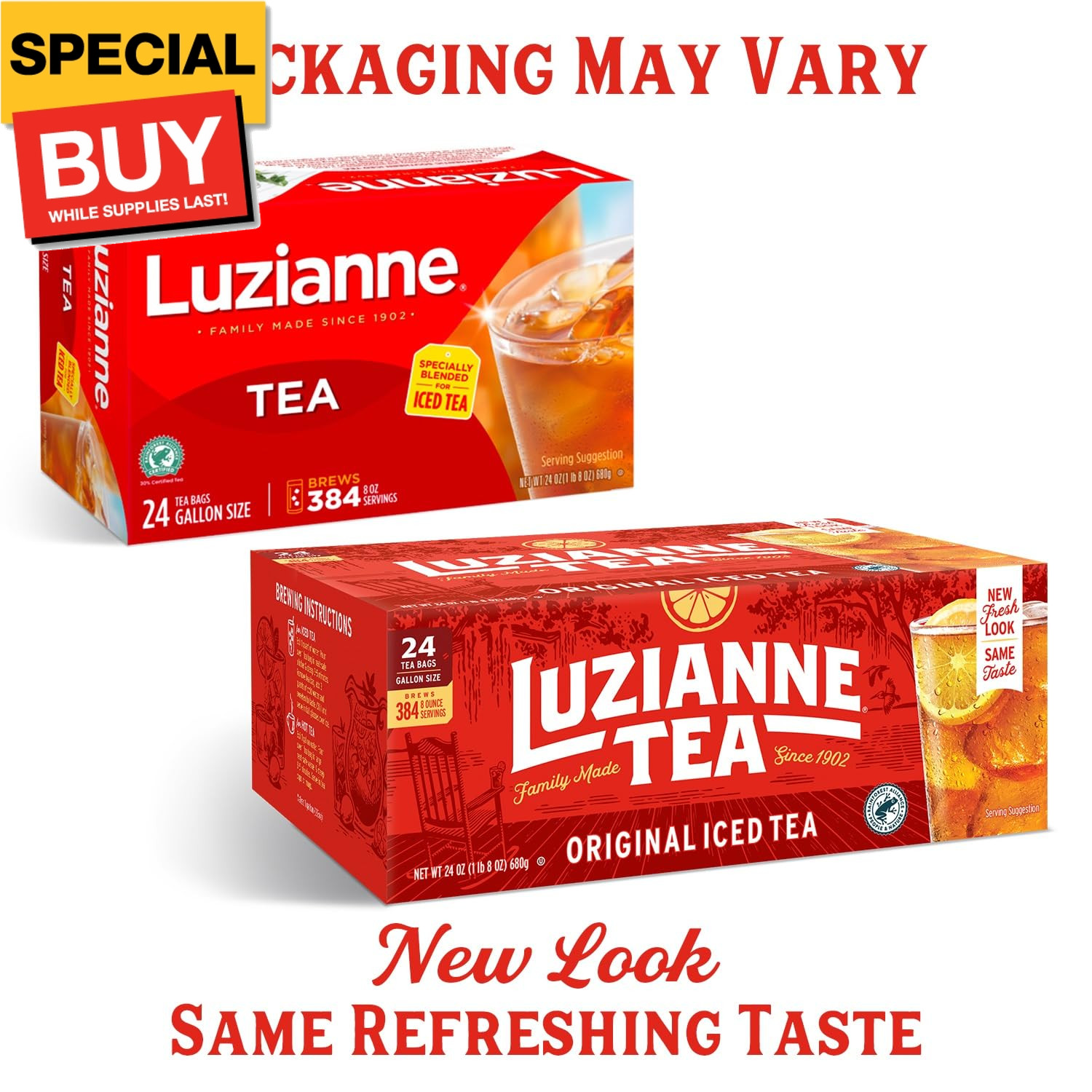 Unsweetened Iced Tea Bags, Gallon Size, 24ct Box (Pack of 1)