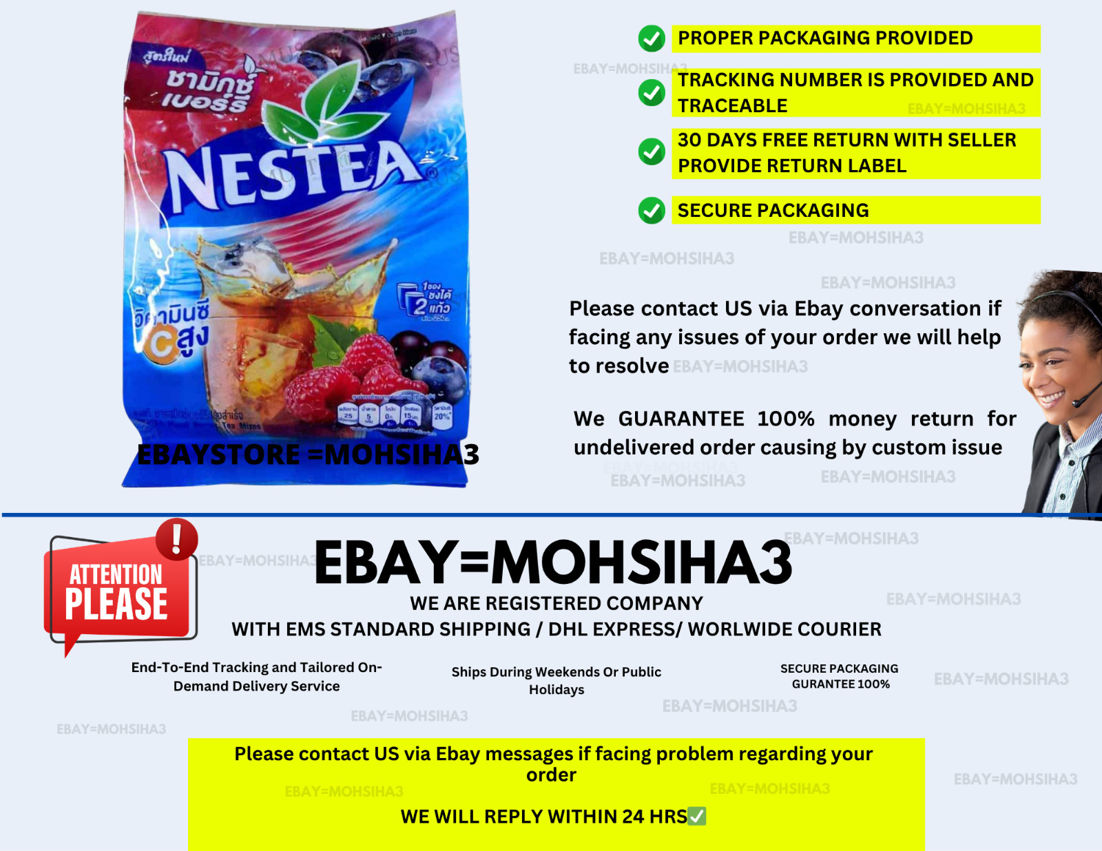 NESTEA Instant Mixed Berries Tea Mixes High Vitamin C 225g (12.5g x 18 sachets)