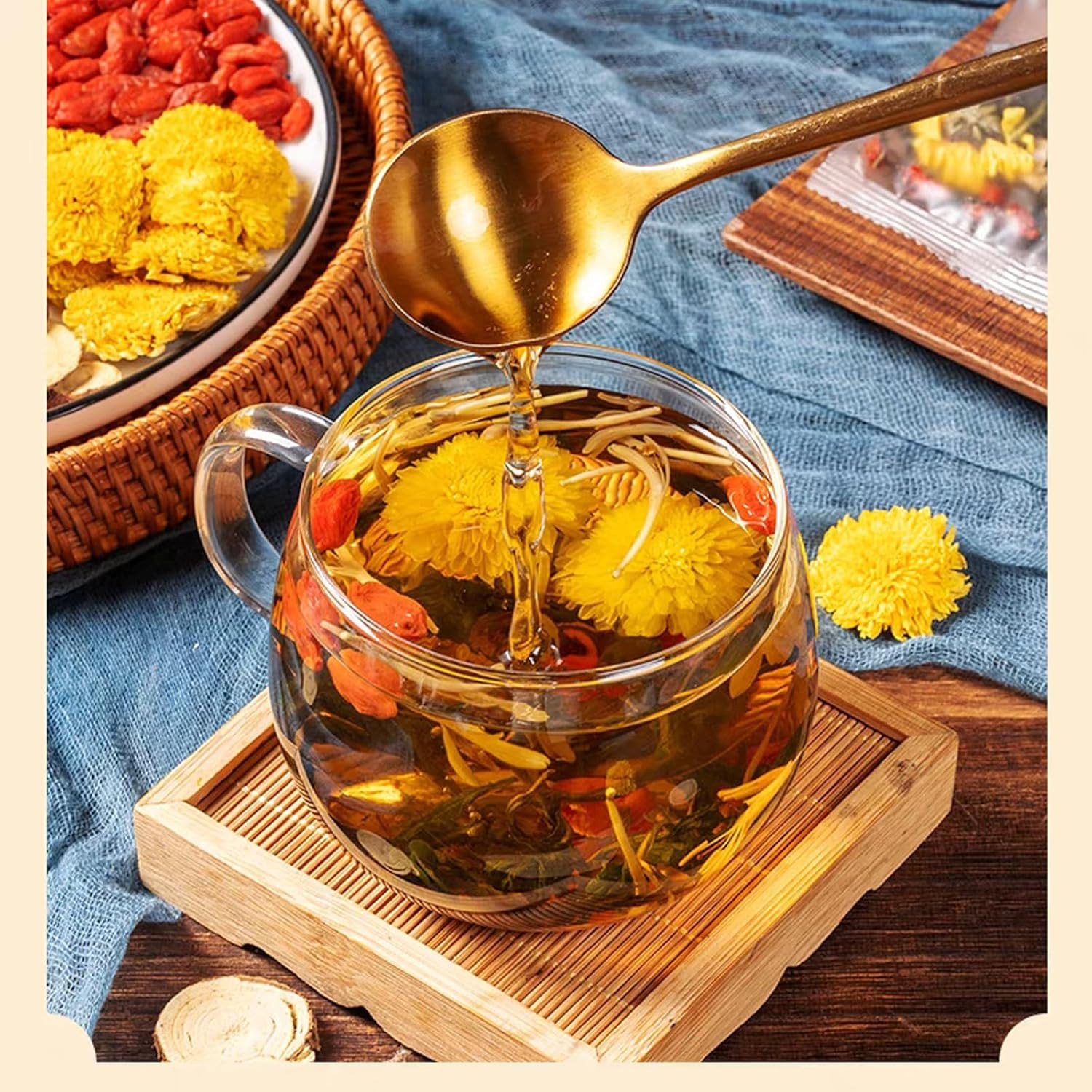 Dandelion Wolfberry Tea, 12 Pcs Organic Dandelion Tea for Kidneys & Liver Health
