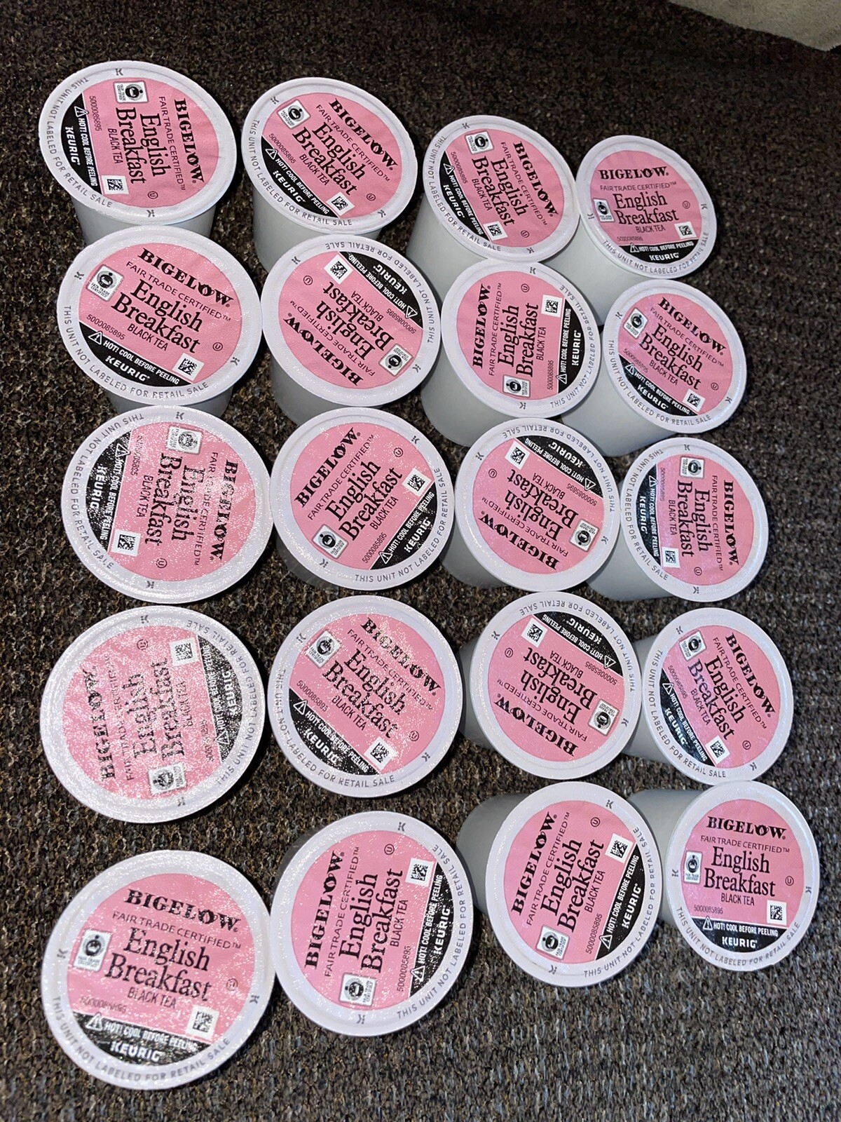 Bigelow English Breakfast Black Tea Keurig K-Cups Caffeinated 40 Pods No Box