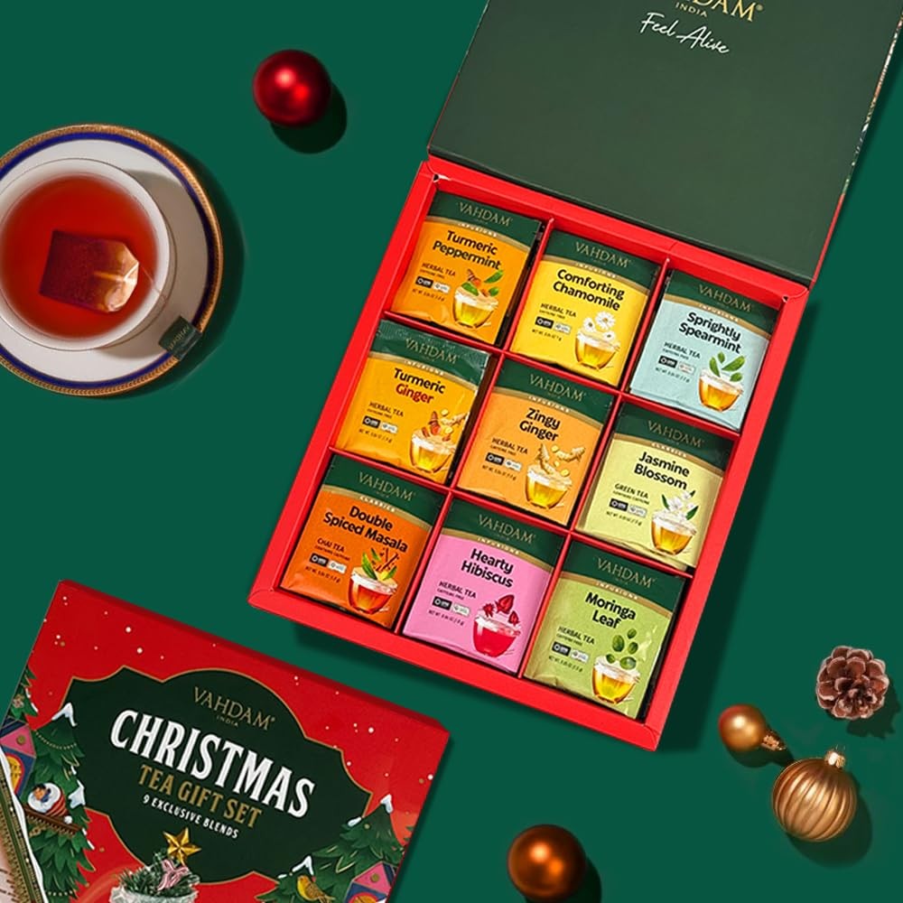 , Limited Edition Christmas Tea Gift Set | 45 Tea Bags, 9 Flavors – Holiday G…