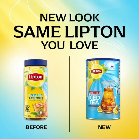 Lipton Unsweetened Black Tea Iced Tea Mix, 28 Quarts (Pack of 1) FREE FAST SHIP