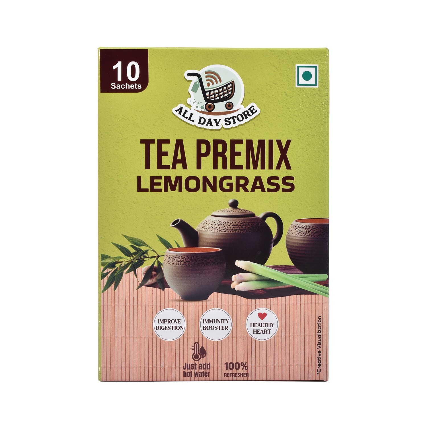 All Day Store Ready to Drink Lemongrass Tea 10 Sachets Instant Beverage