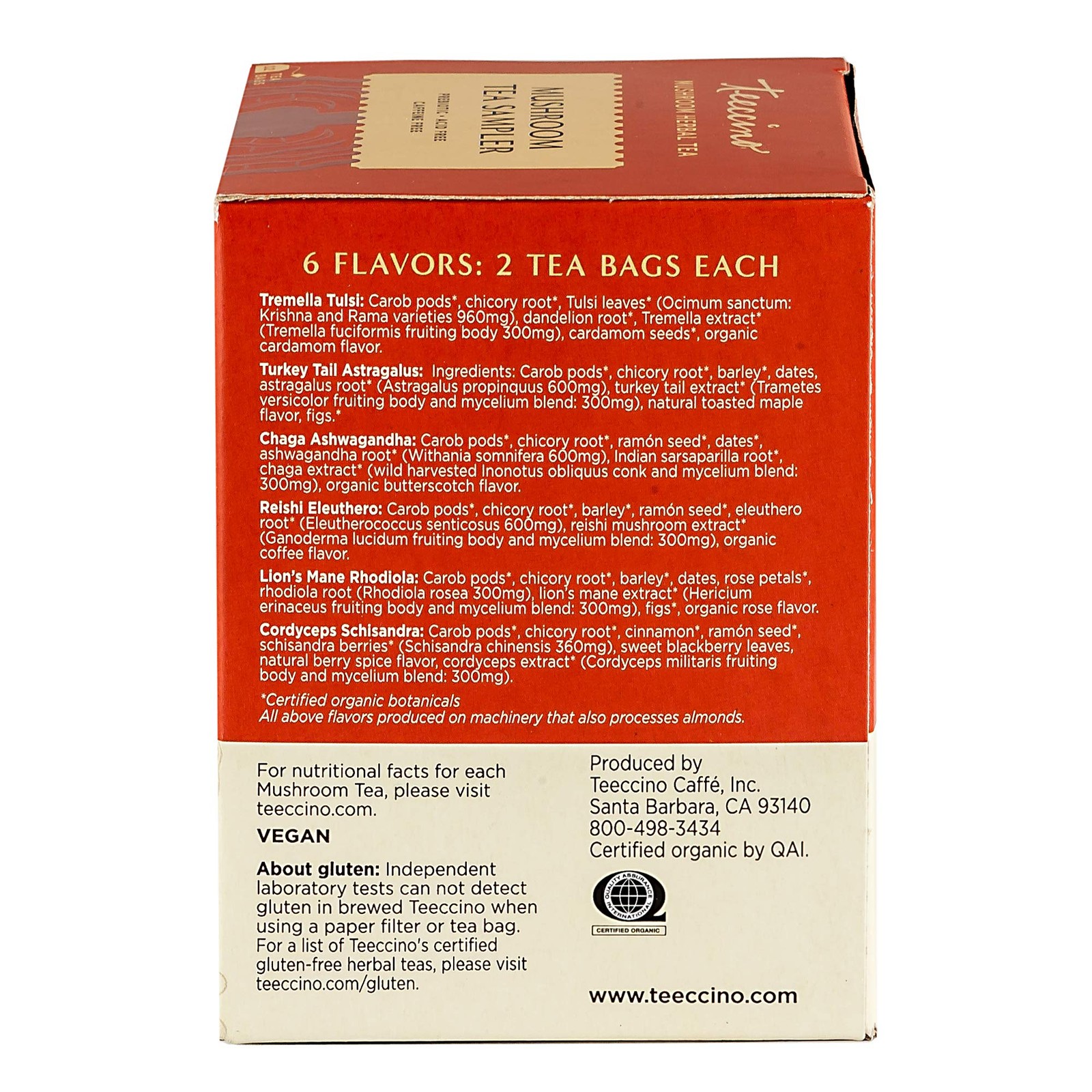 Mushroom Herbal Tea Mushroom Adaptogen Tea Sampler 12 Tea Bags Support You…