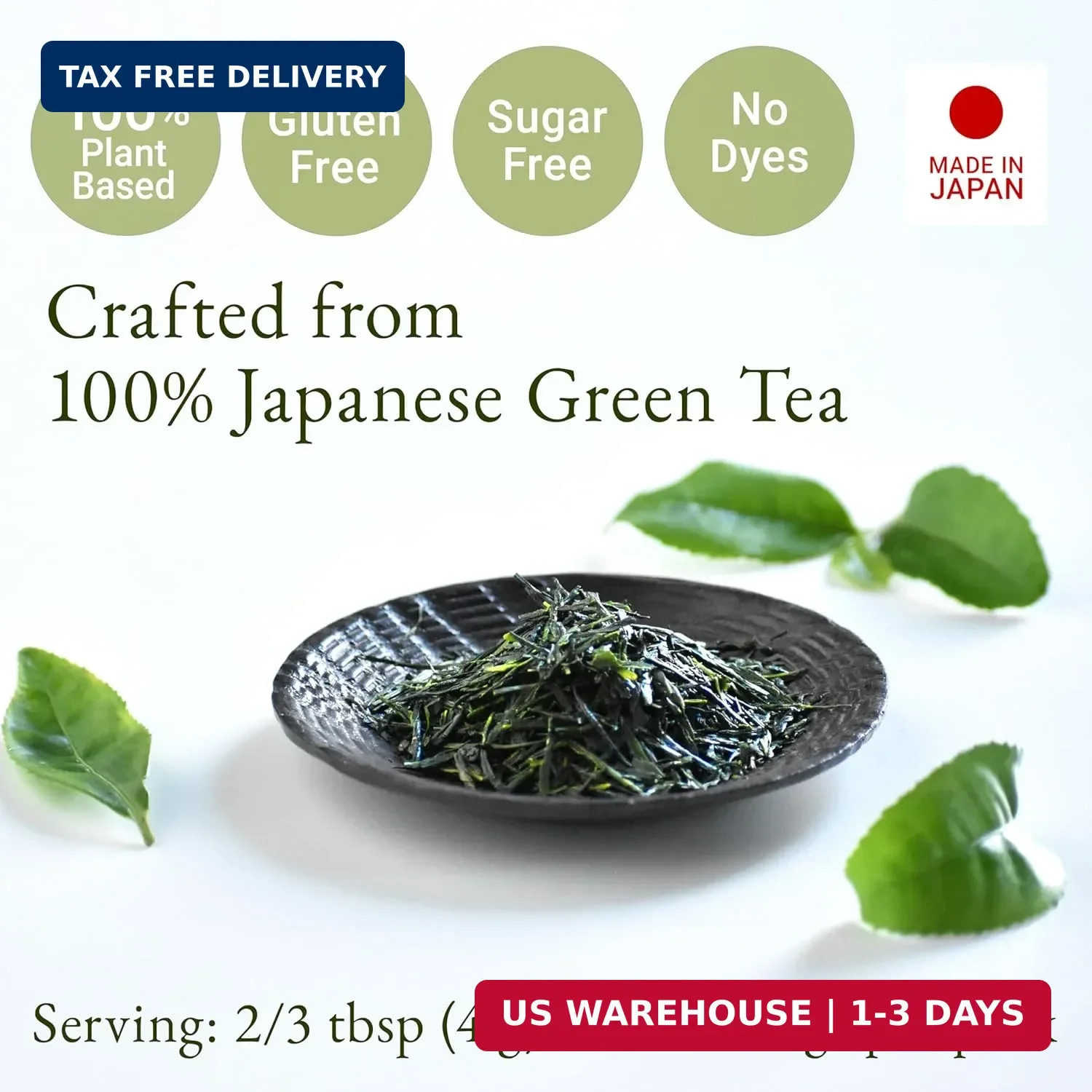 YAMASAN KYOTO UJI Japanese Sencha Green Tea, 100% First-Harvest Loose Leaf, Brig