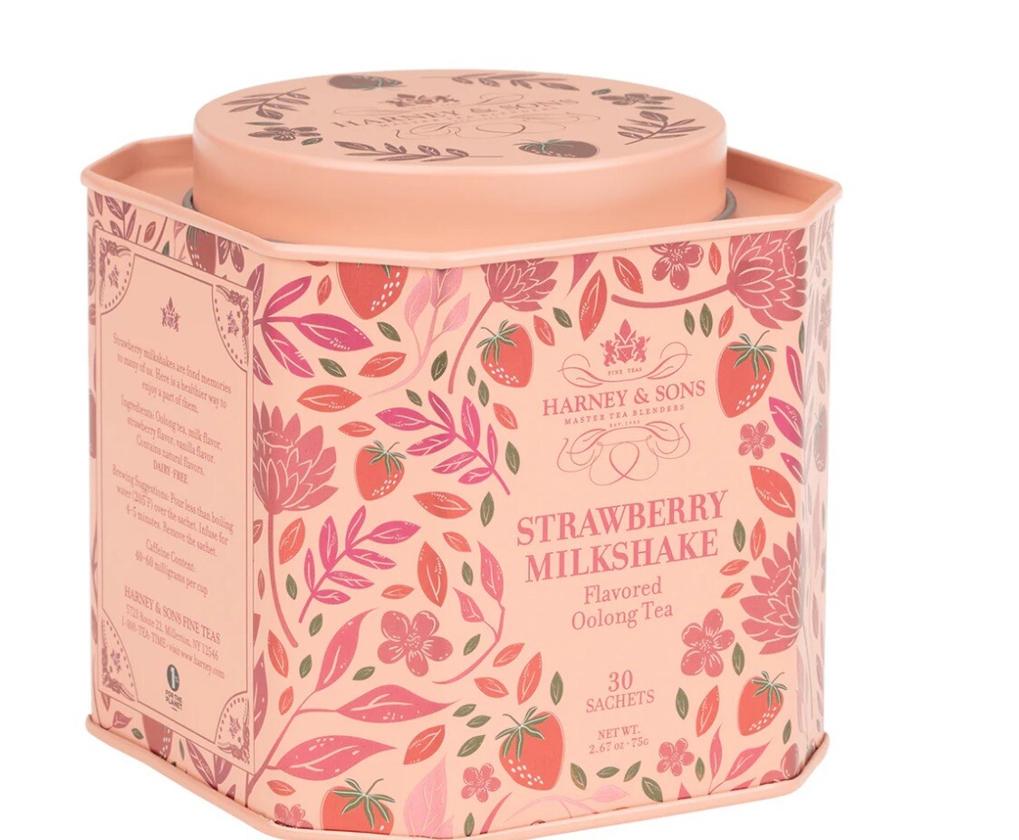 HRP Strawberry Milkshake Oolong Tea 30ct Collectible Tea in Tin
