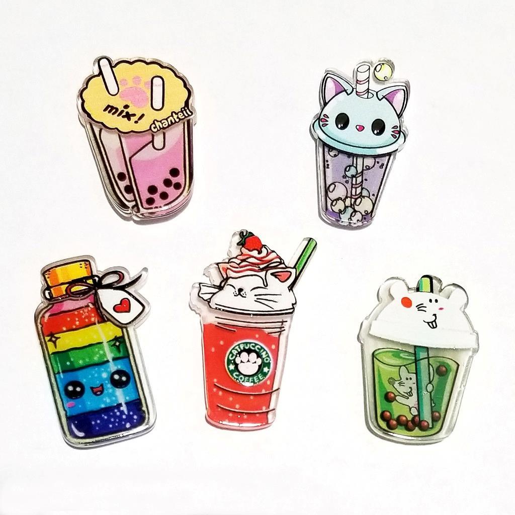 Boba Bubble Tea DIY Kit DeDe Matcha,WFY Instant Blk Tapioca Pearls,Straws,magnet