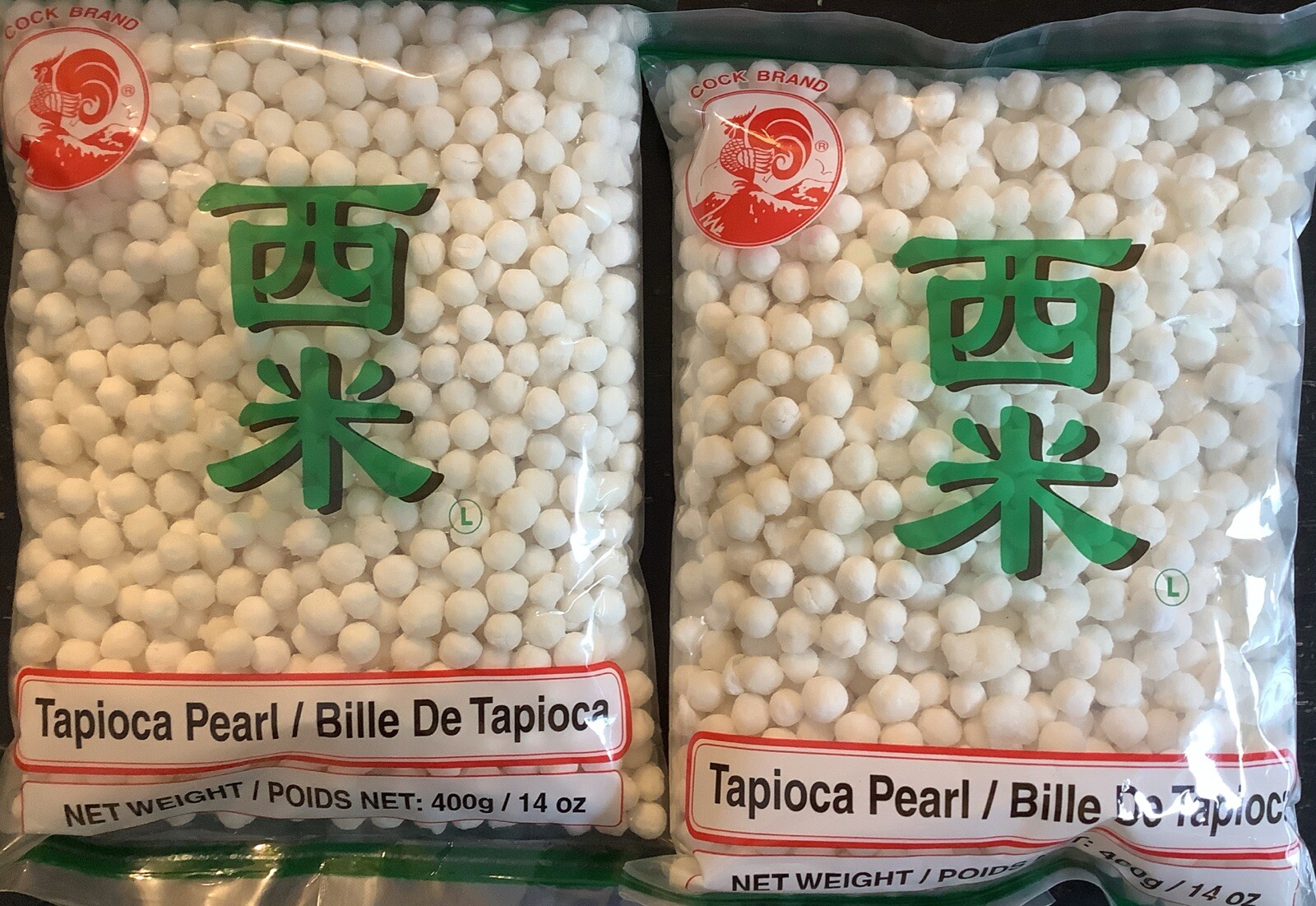 1.75 LBS Tapioca Pearl Large size White Boba Tea 14oz x 2 Free Shipping 800GR