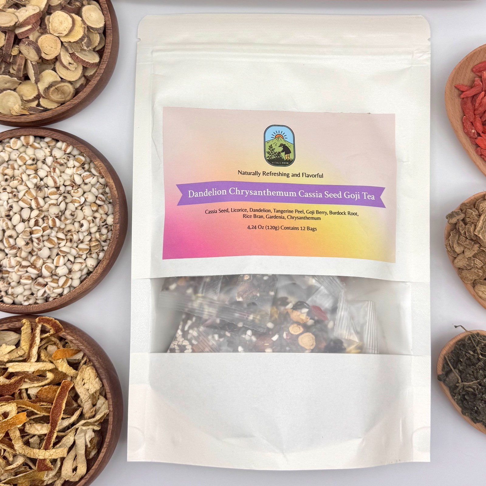 Spring Sale Collection: Dandelion & Wolfberry Blend Tea 120G (12 Bags)