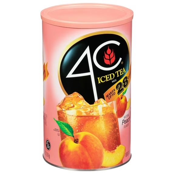 4C Natural Peach Iced Tea Mix, 66.1 oz (4lbs 2.1oz)