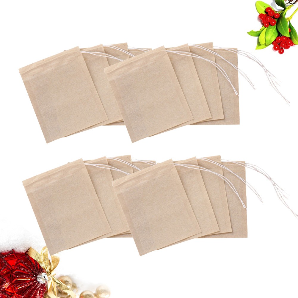 300 Pcs Paper Drawstring Tea Bags For Loose Leaf Tea Filter Bags 5×7 cm