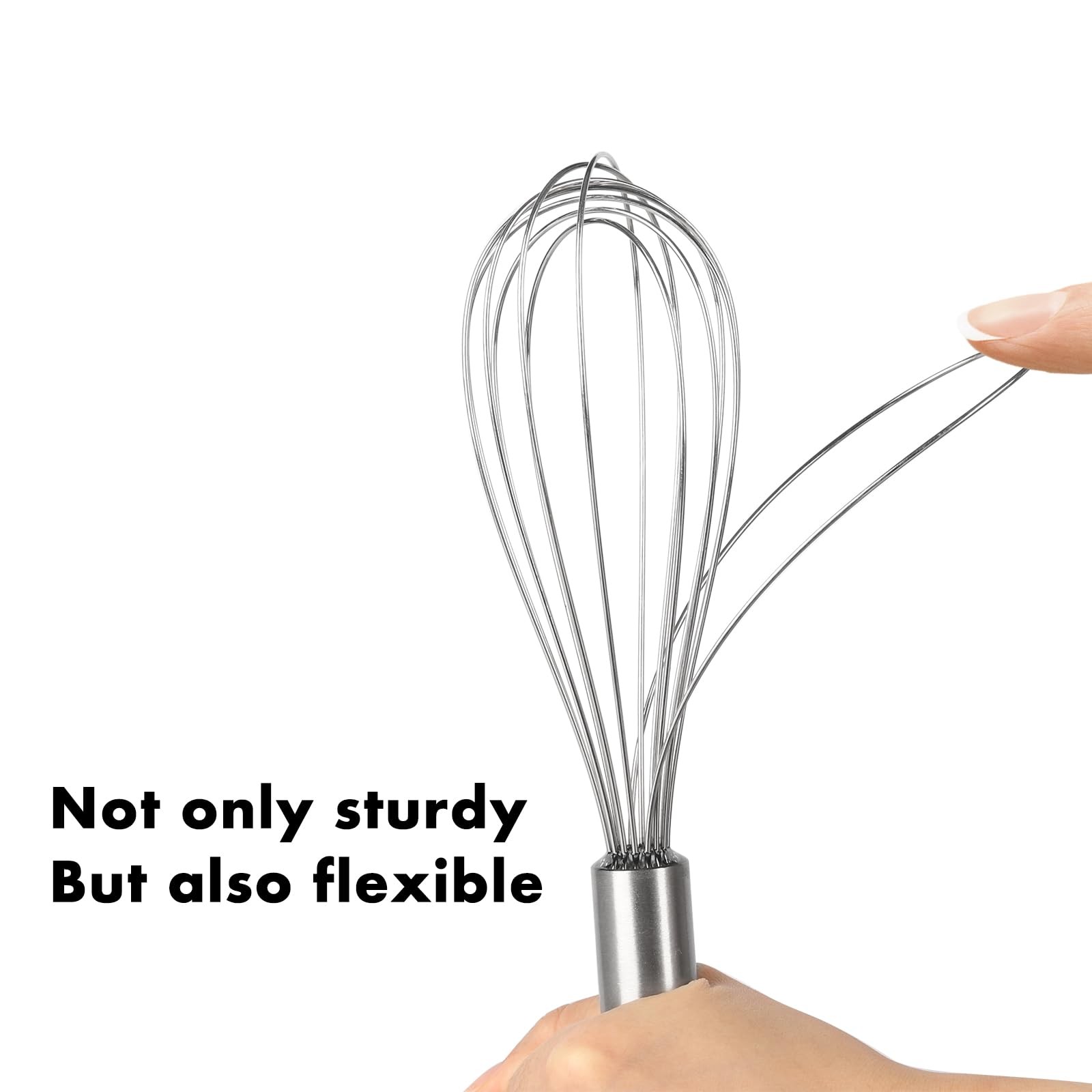 OYV 304 Stainless Steel Whisk Set, Dishwasher Safe 12×3 inch, Silver