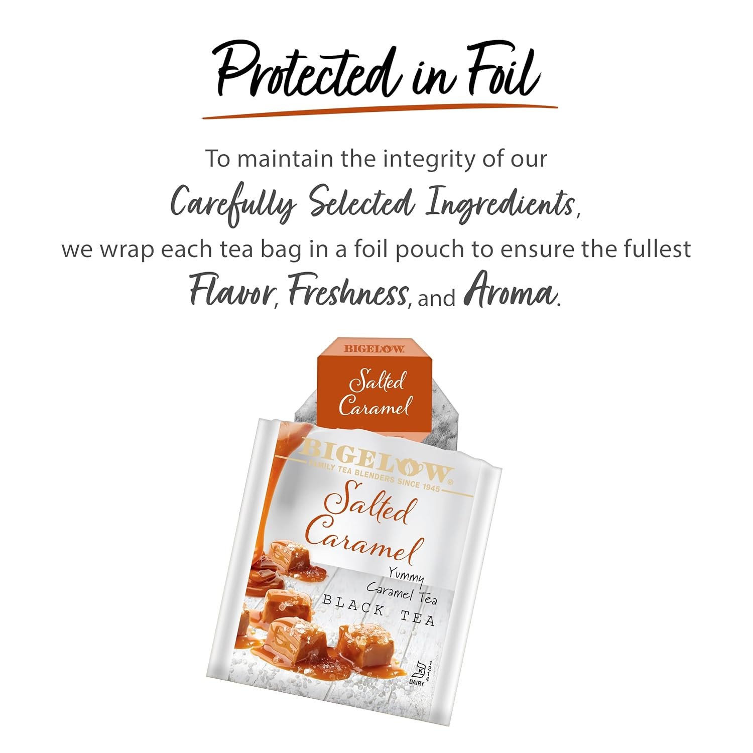 Salted Caramel Black Tea, Caffeinated Tea with Caramel and Salt, Holiday and Chr