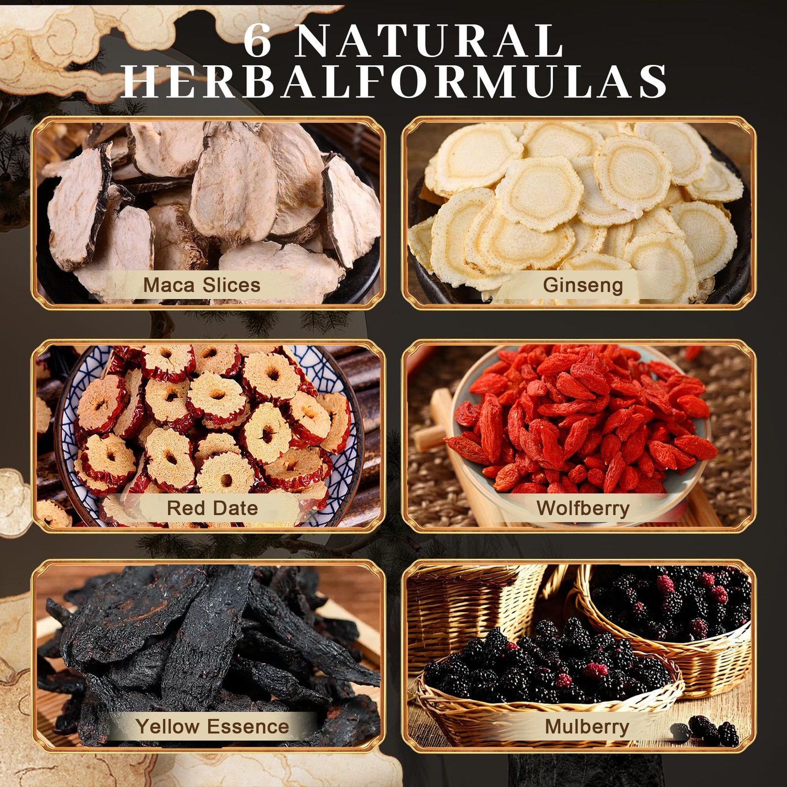 Ginseng Five Treasures Tea Kidney Tea,Te De RiñOn Saludable Organica,Red Date…
