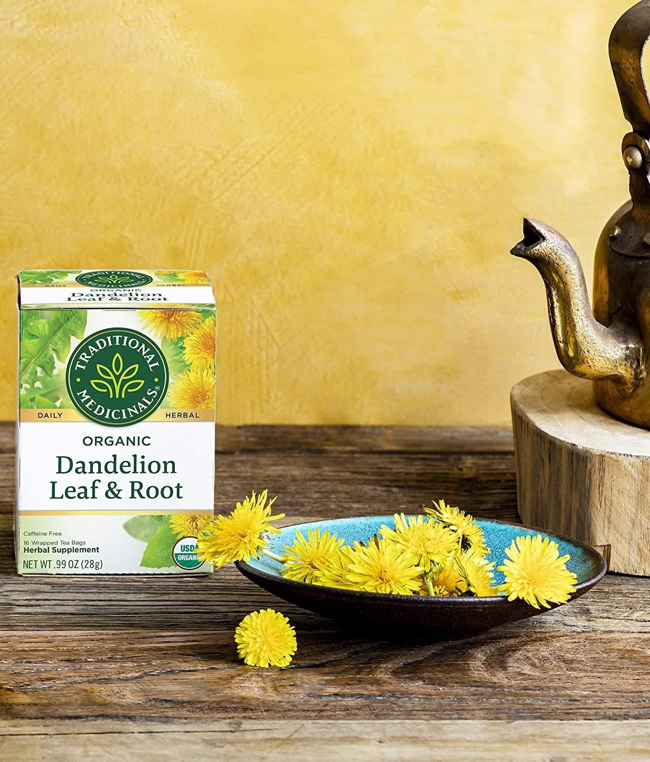 Pack of 2 Organic Dandelion Teabags – 32 Count, Allergen-Free Herbal Benefits