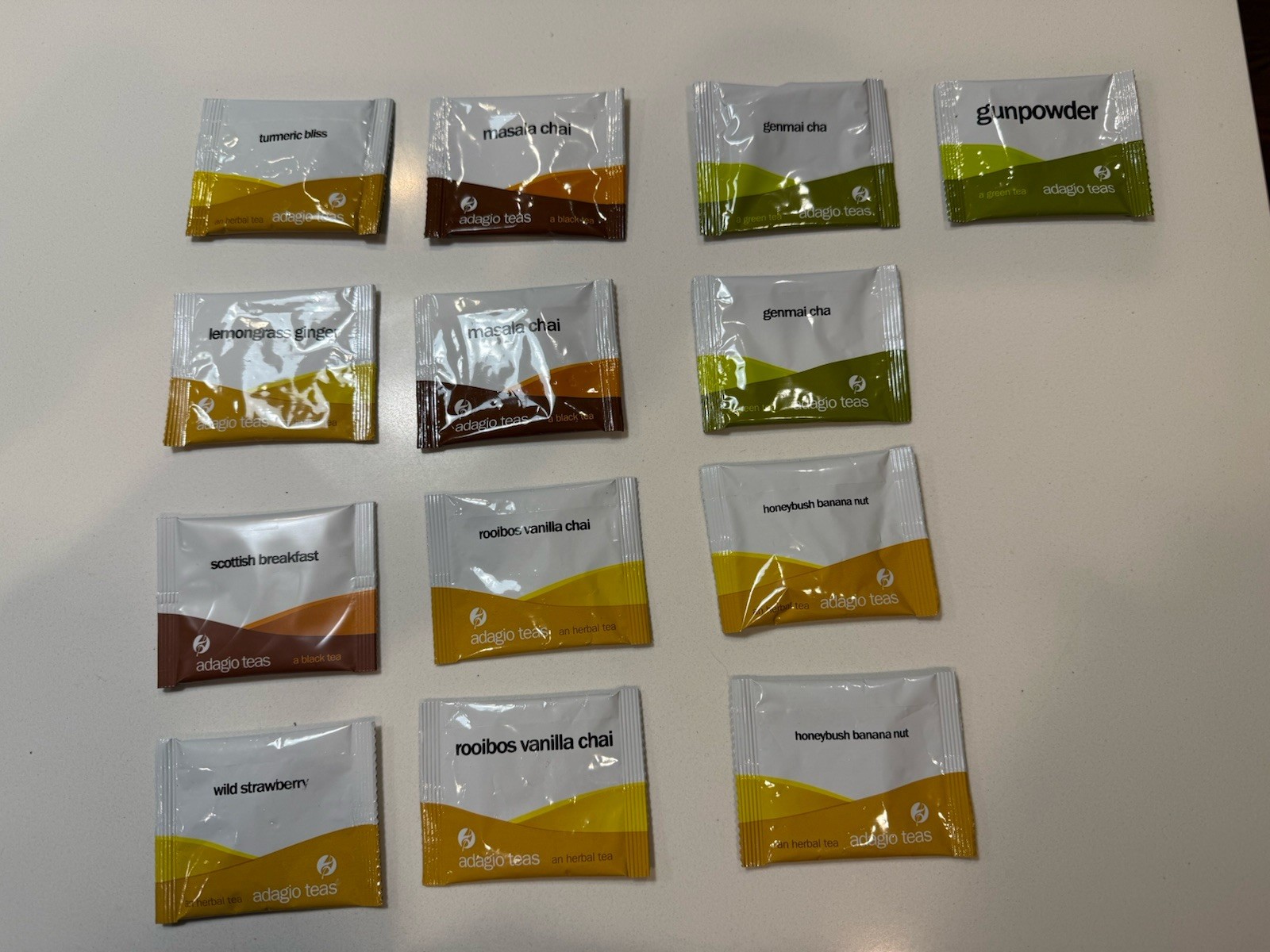 Adagio Teas Sampler 13 Pack Variety Oolong Herbal Black Green Rooibos New