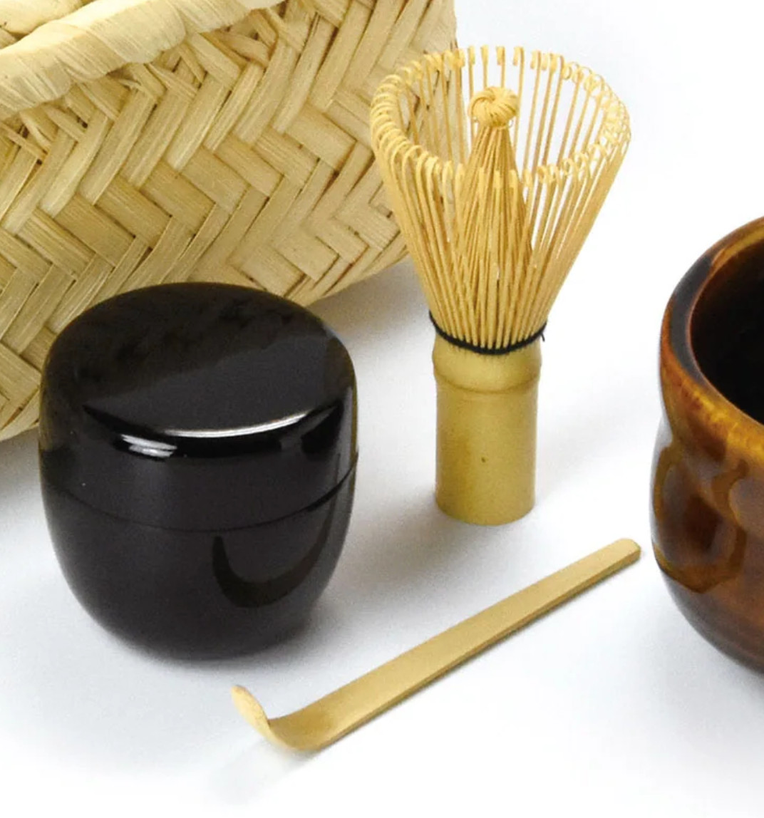 Portable Matcha Set – Traditional Tea Ceremony Set with Bamboo Basket |YOUBI 黄