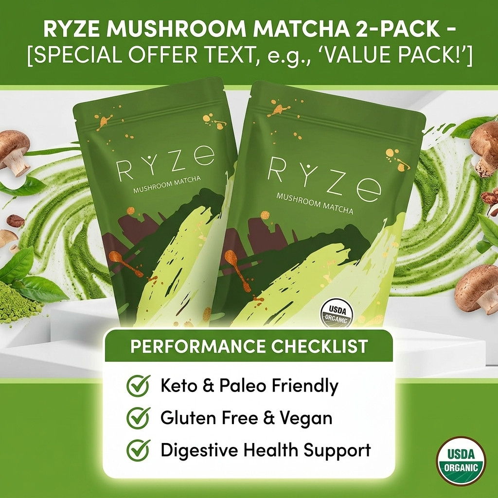 RYZE Mushroom Matcha (Pack of 2) – Value Bundle
