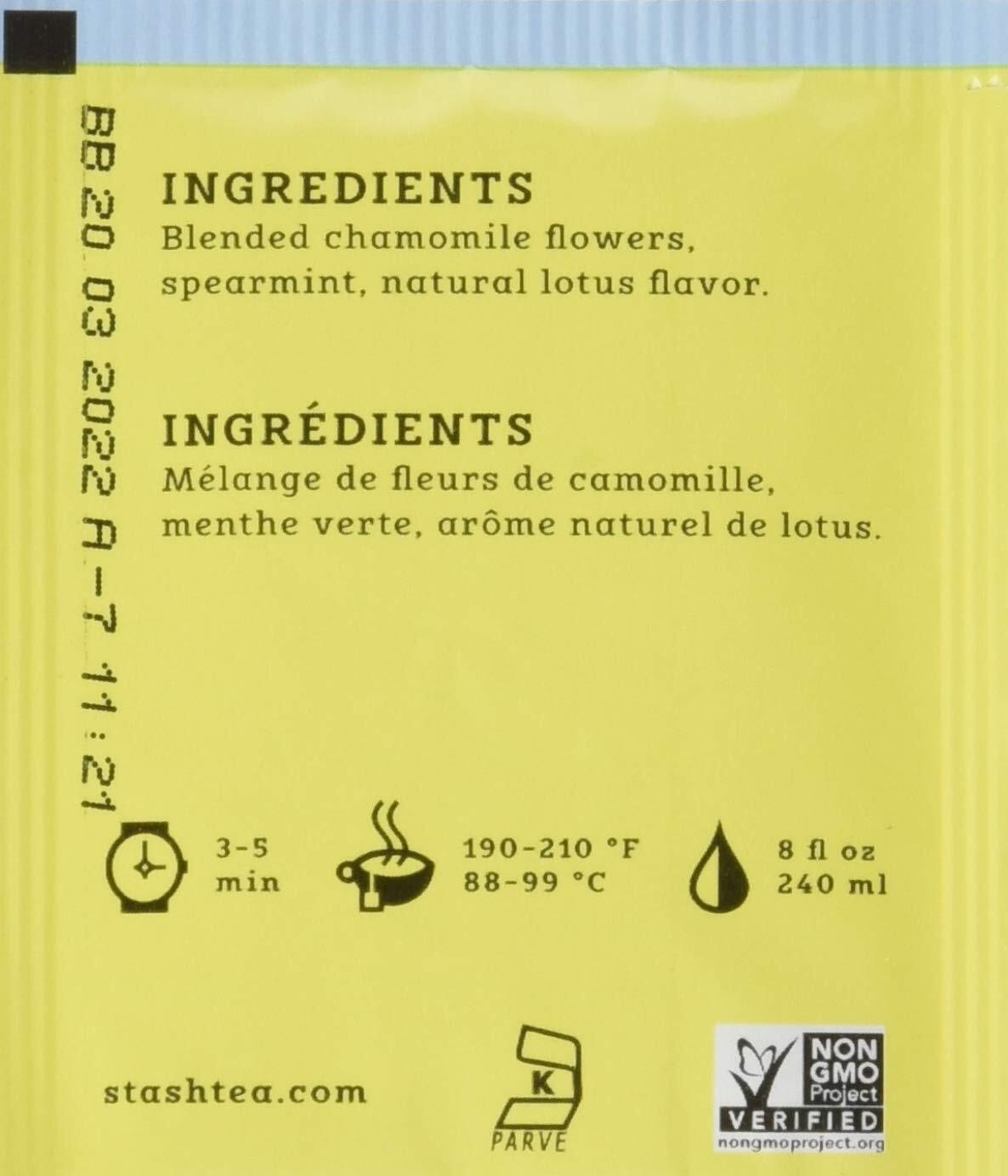 Tea Chamomile Nights Herbal Tea, Box Of 100 Tea Bags (Packaging May Vary)