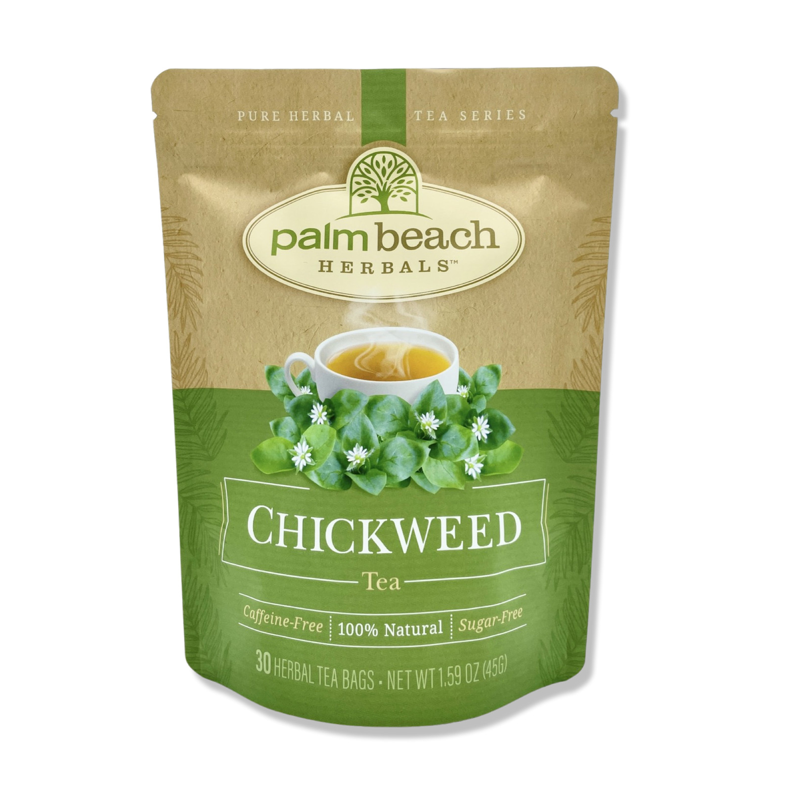 Chickweed Tea by Palm Beach Herbals | 30ct, Caffeine-Free