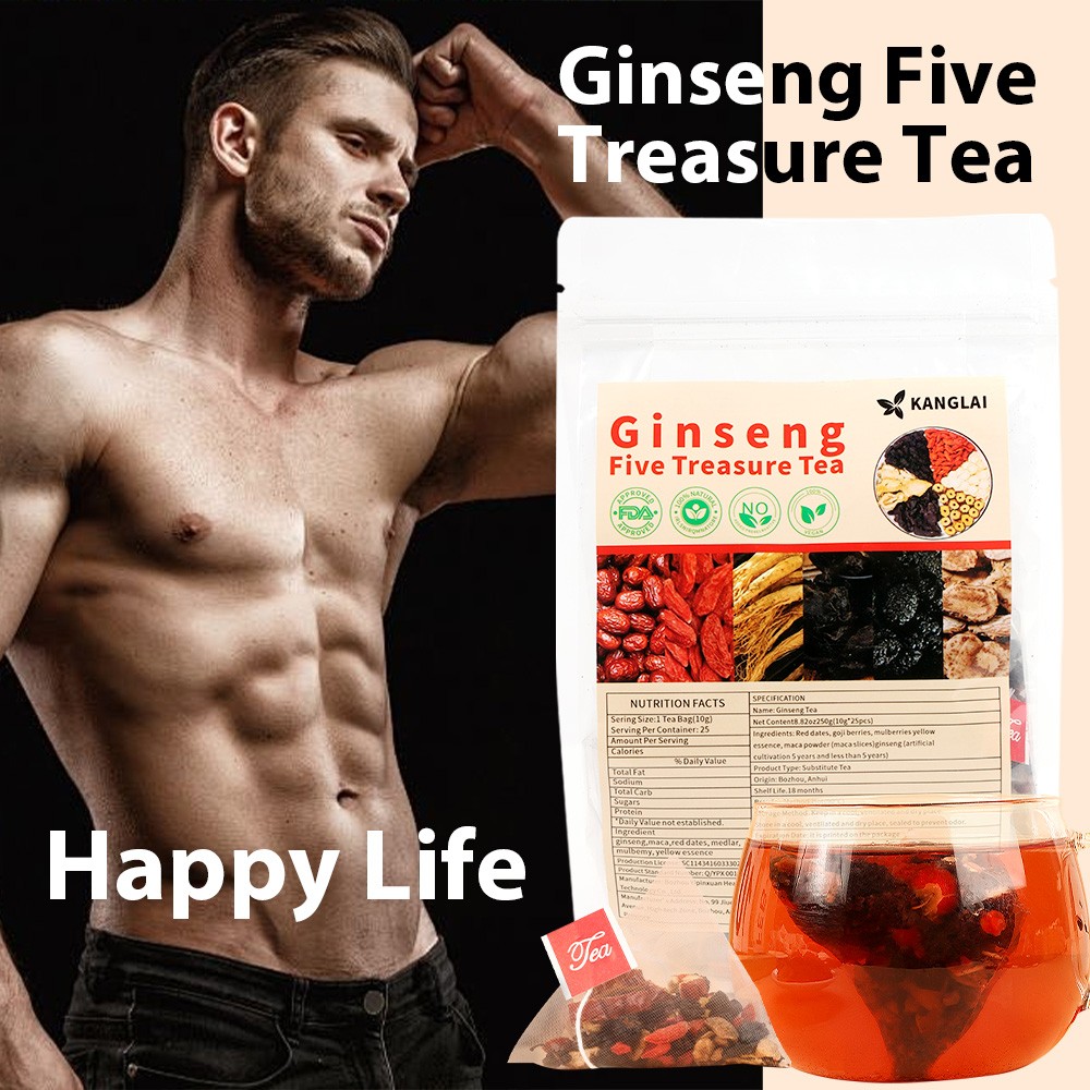 Liver Kidney Tea Ginseng Five Treasure Tea Red Date Polygonatum Maca 20-30pcs