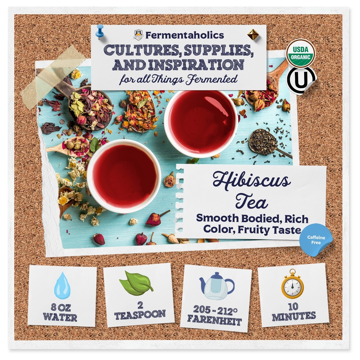 Fermentaholics USDA Certified Organic Dried Hibiscus Flowers