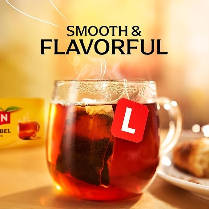 Lipton Black Tea Bags, Hot or Iced High Caffeine Tea, 100 Total Bags