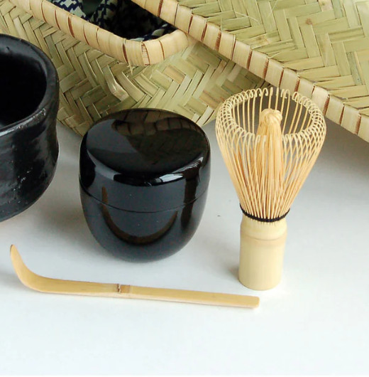 Portable Matcha Set – Traditional Tea Ceremony Set with Bamboo Basket |YOUBI 黒天目