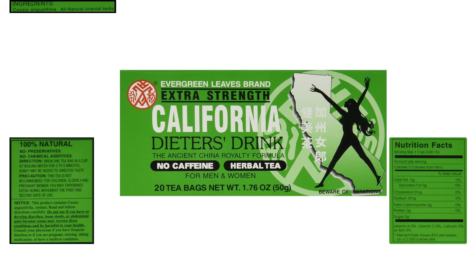 California Dieters’ Herbal Tea: 20 Count Chamomile for Digestion & Relaxation