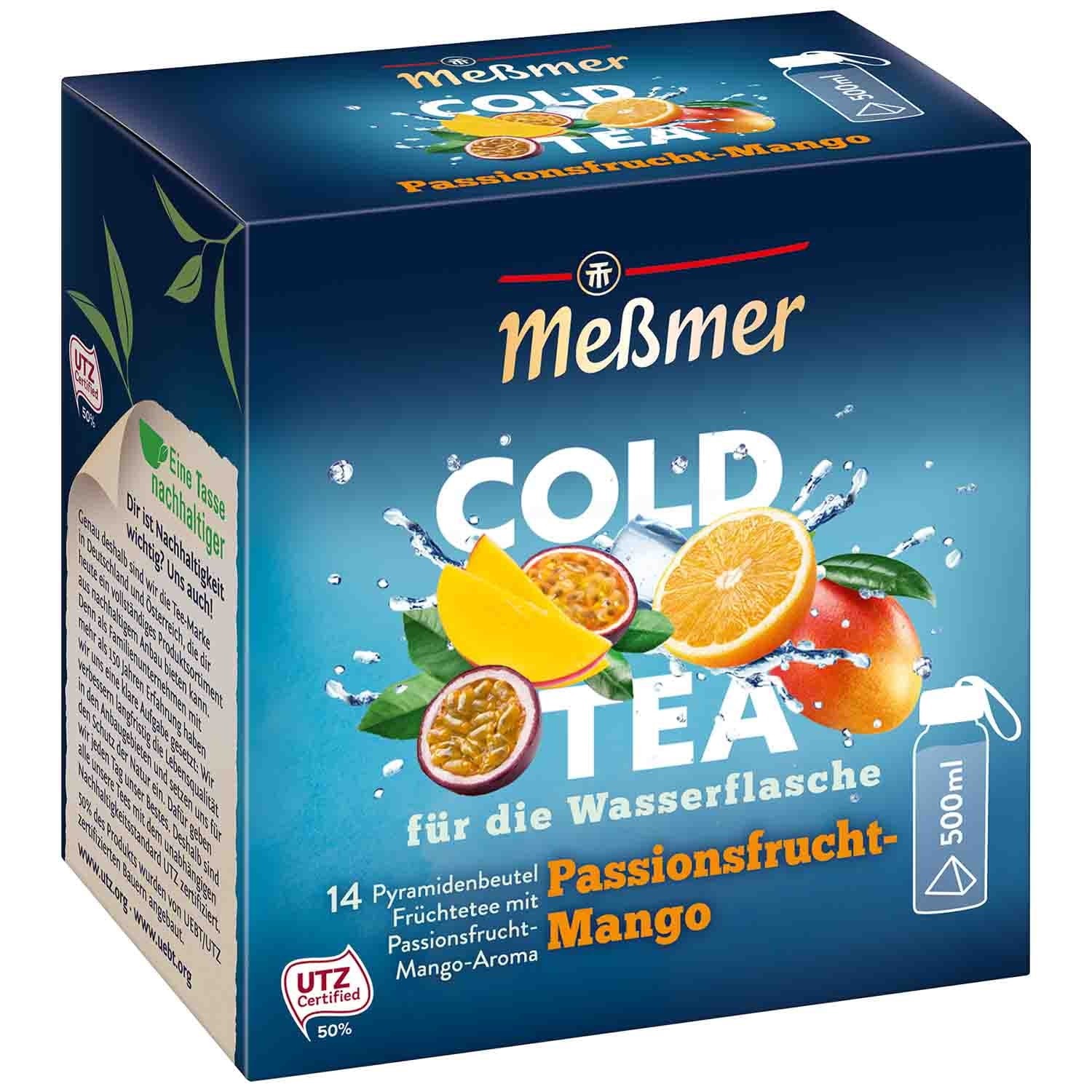 Messmer Cold Tea PASSIONFRUIT MANGO Iced -DAMAGED BOX- FREE SHIP