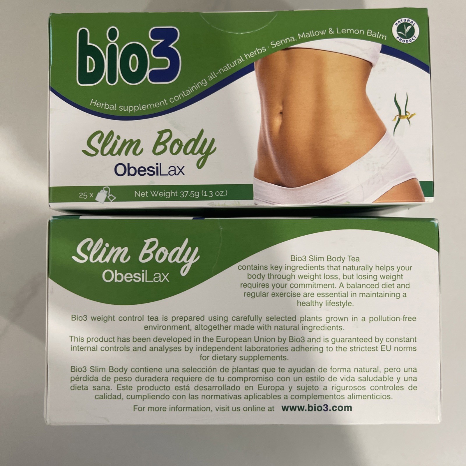 (Pack of 2) Bio3 ObesiLax Tea 25 Tea Bags | Herbal Support for Weight Management