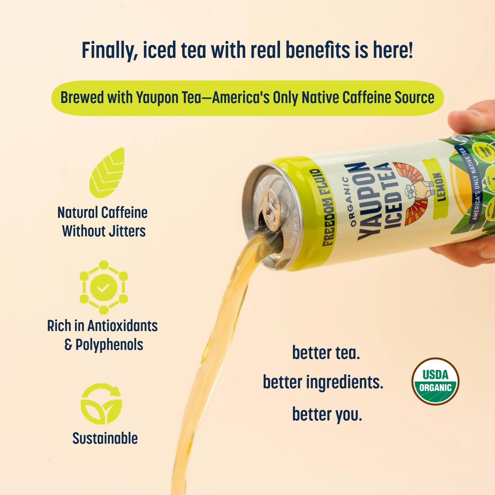 Organic Yaupon Iced Tea – Refreshing Lemon | Perfect Fall Beverage | Lightly …