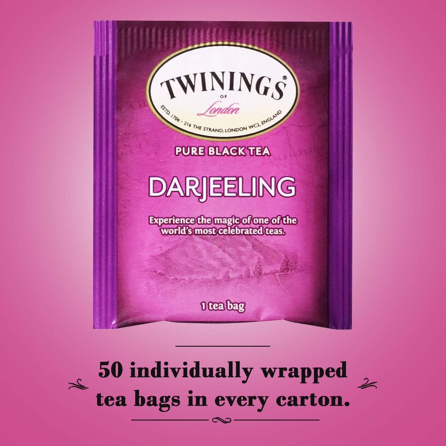 Twinings Darjeeling Tea – A Delicate, Dry Black Tea, 50 Count (Pack of 3)