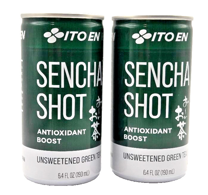 Lot of 2 Ito En Sencha Shot Japanese Green Tea 6.4 Ounce Unsweetened