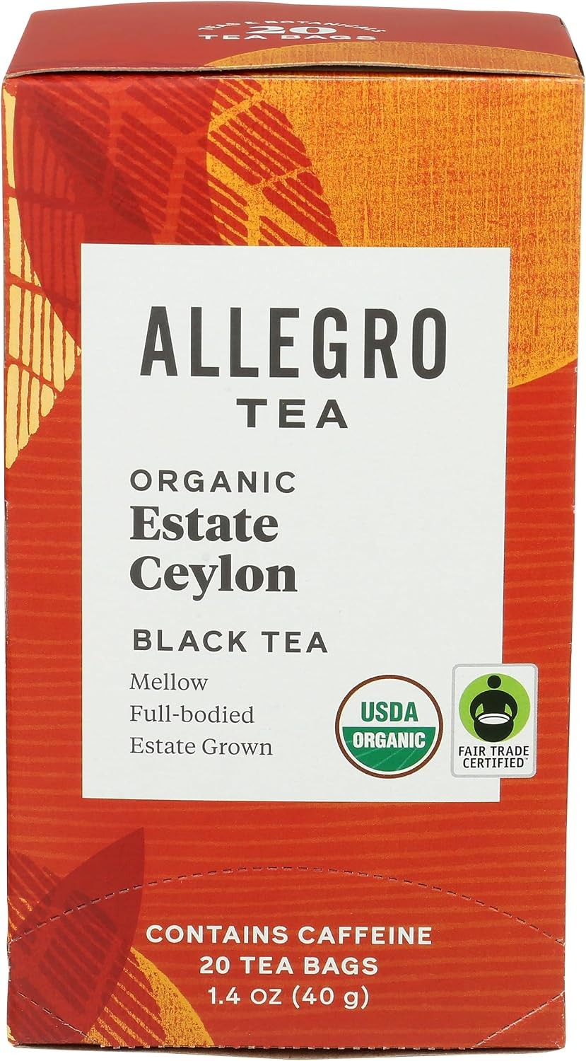 Allegro Tea, Organic Estate Ceylon Tea Bags, 20 ct
