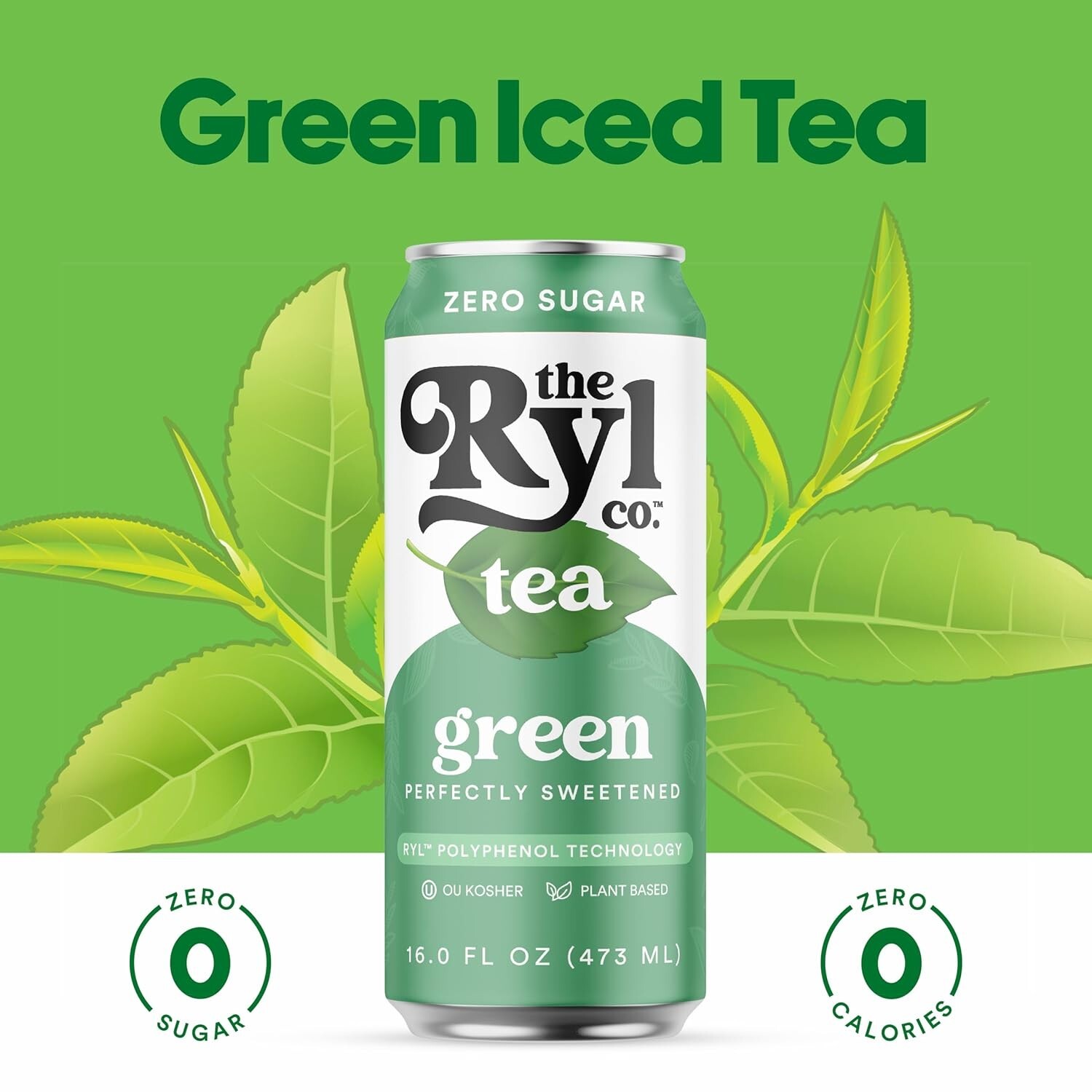 Delicious Zero Calorie Iced Tea with Antioxidants – 12-Pack of 16 oz Cans