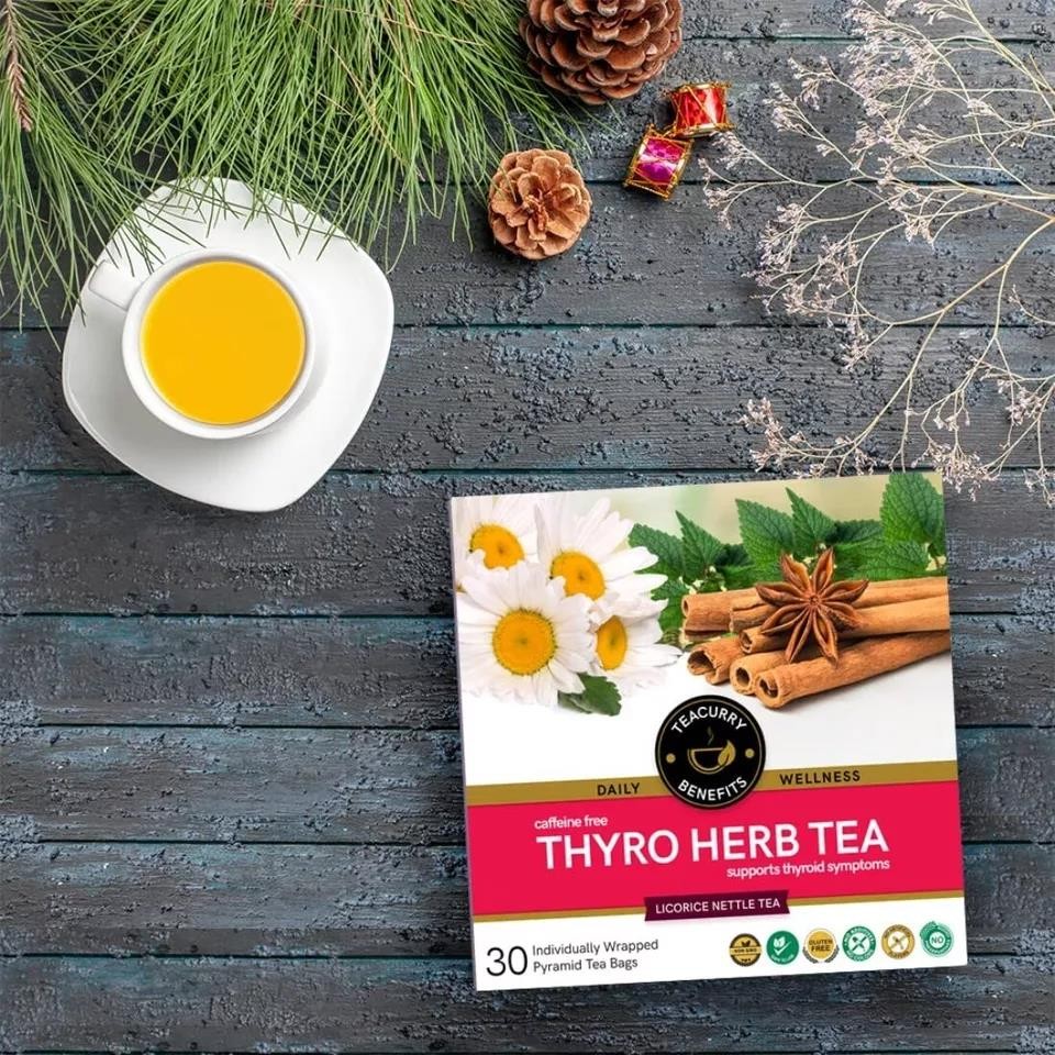 TEACURRY Thyro Herb Tea (30 Tea Bags) Helps With Thyroid Support