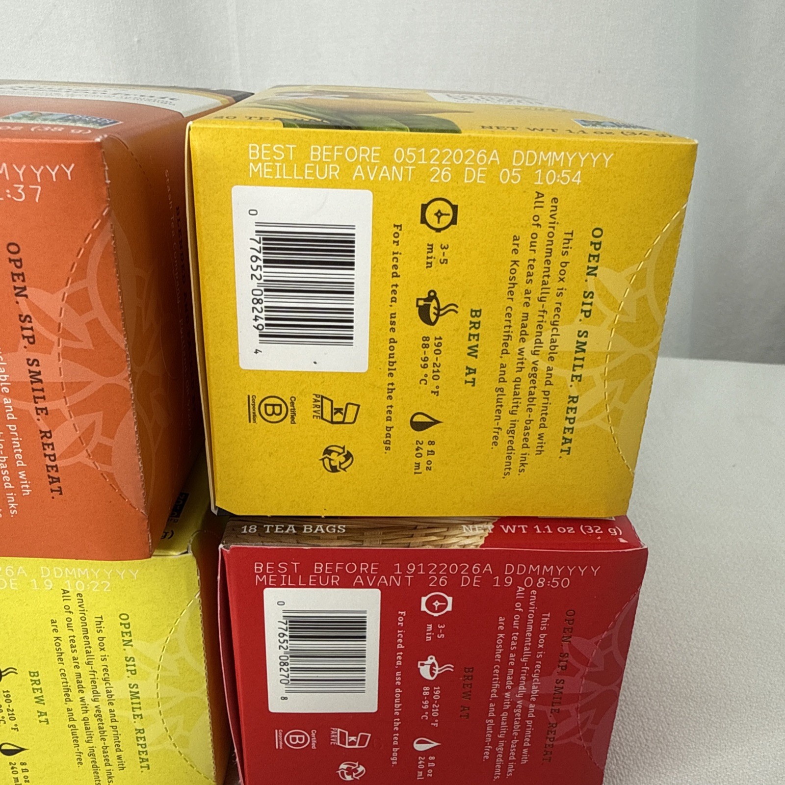 6 Pack Stash Fruity Herbal Tea 6 Flavor Assortment 116 ct Tea Bags BB 12/2026