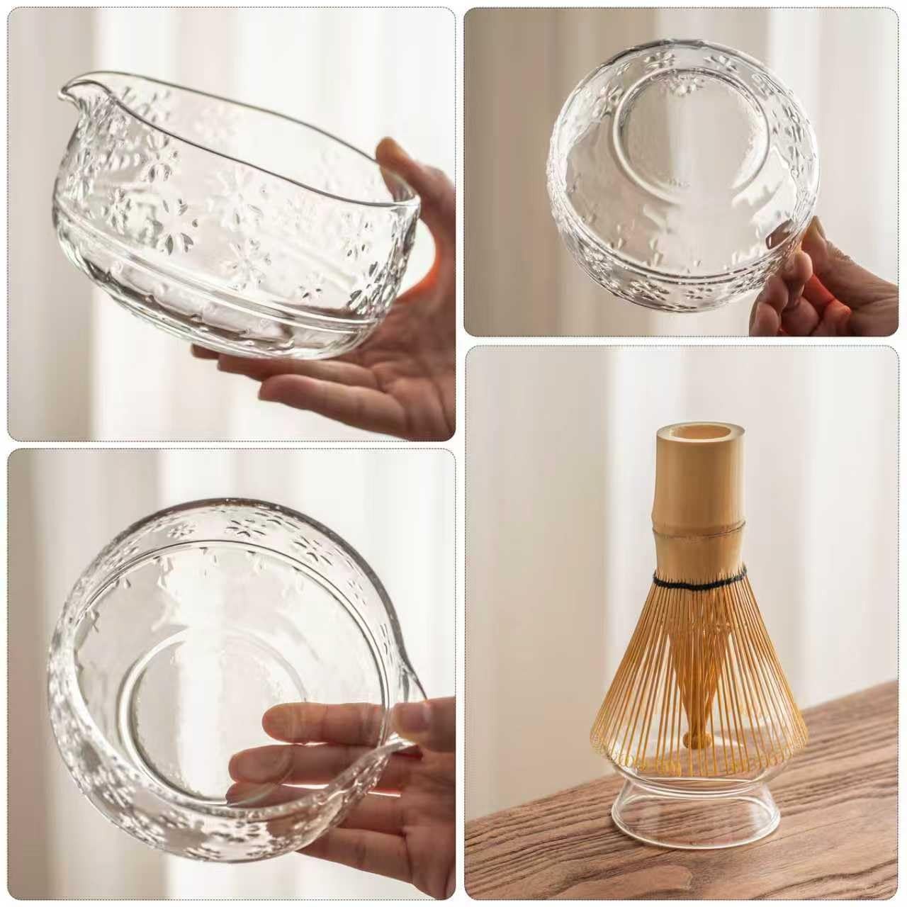 Buucup Matcha Whisk Set, Glass Matcha Kit Set Includes Matcha Bowl, Matcha Wh…