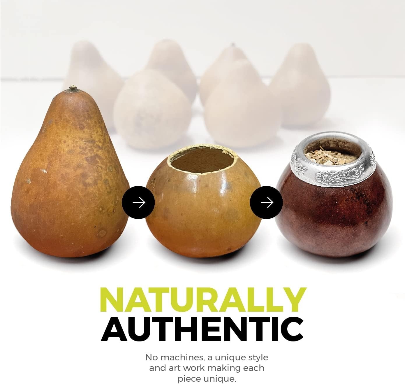 Traditional Calabash Mate Gourd Set – Handmade in Argentina