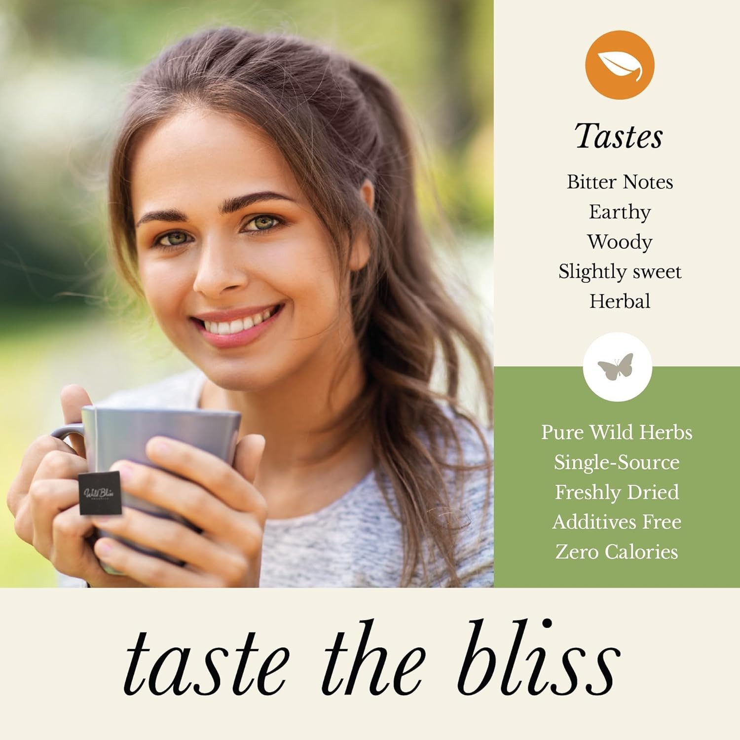 Wild Bliss Organic Dandelion Root Tea, Caffeine-Free, 75 Bags