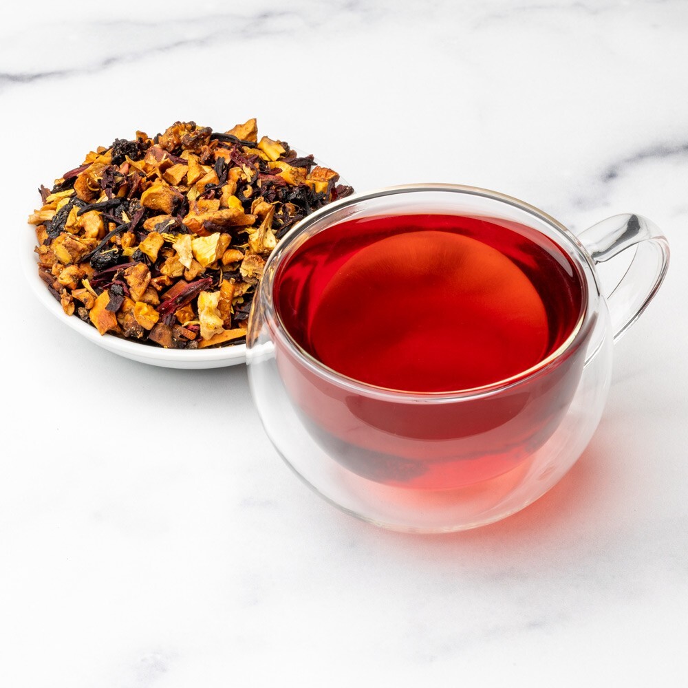 Apple Mango Hibiscus Fruit Tea – Herbal Loose Leaf Tisane – Fusion Teas