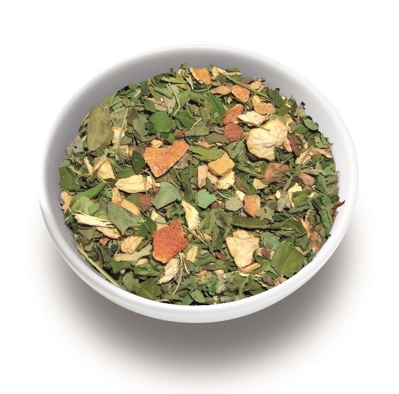 Ronnefeldt Leafcup® Magic Moringa. 15 premium herbal tea bags with ginger