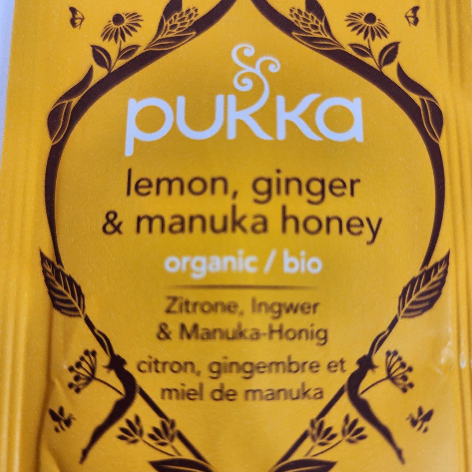 Pukka Lemon, Ginger & Manuka Honey Herbal Tea 20ct (4 Pack) Organic 80 Bags