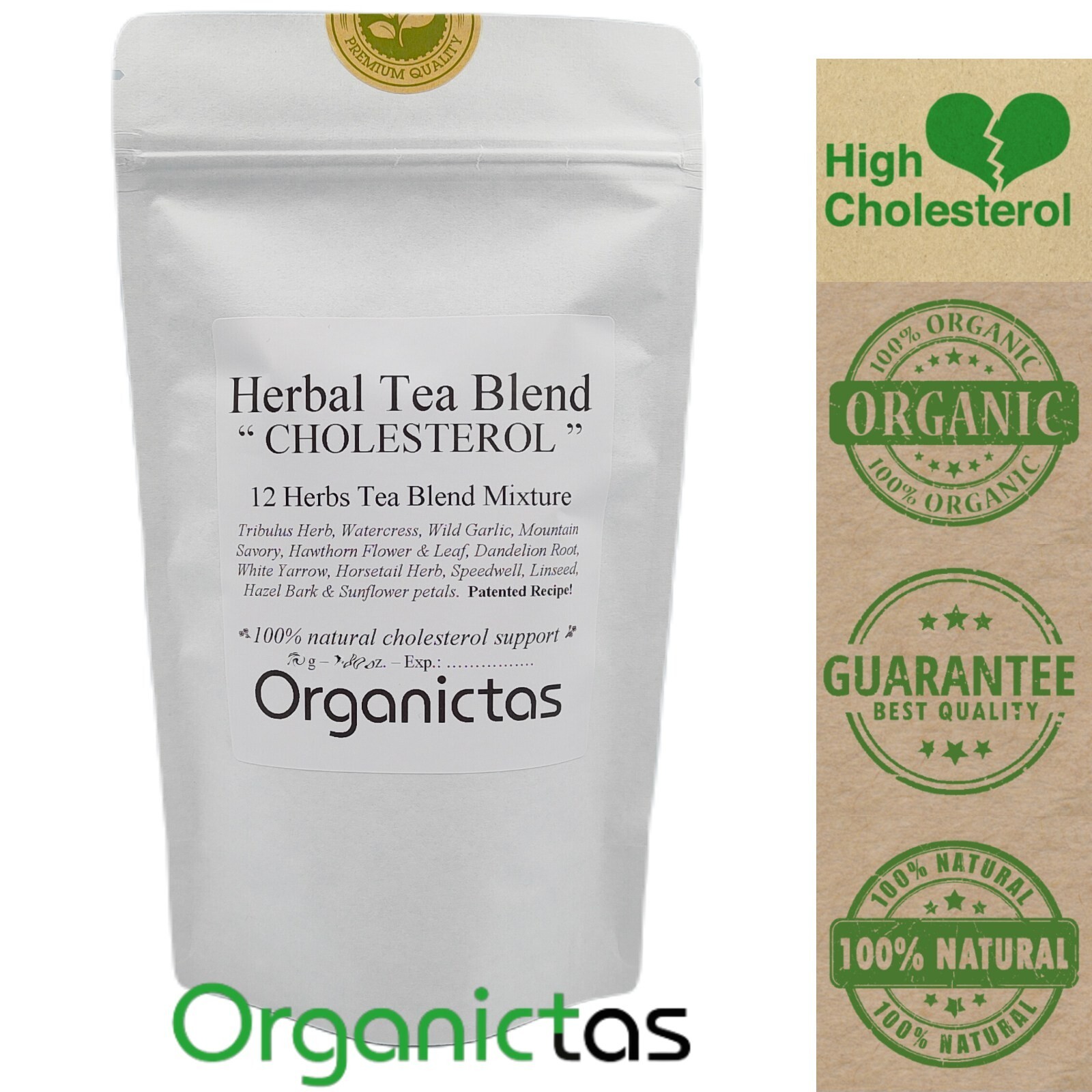 Herbal Tea for High and Bad Cholesterol – 12 organic herbs herbal diet support