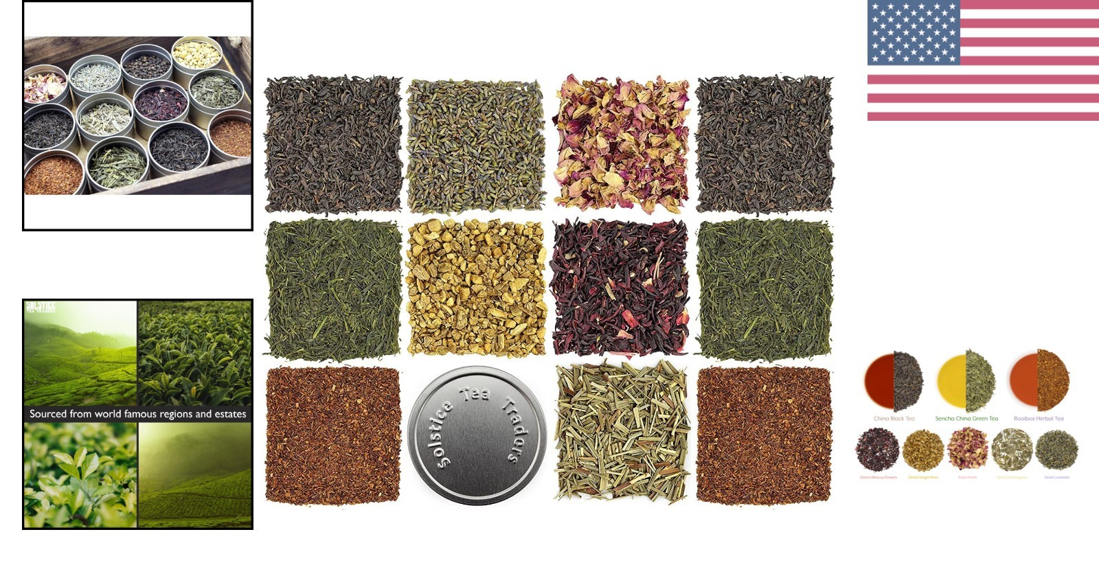 Personalized Loose Leaf Tea Sampler Starter Kit – 6 Teas & 5 Spices