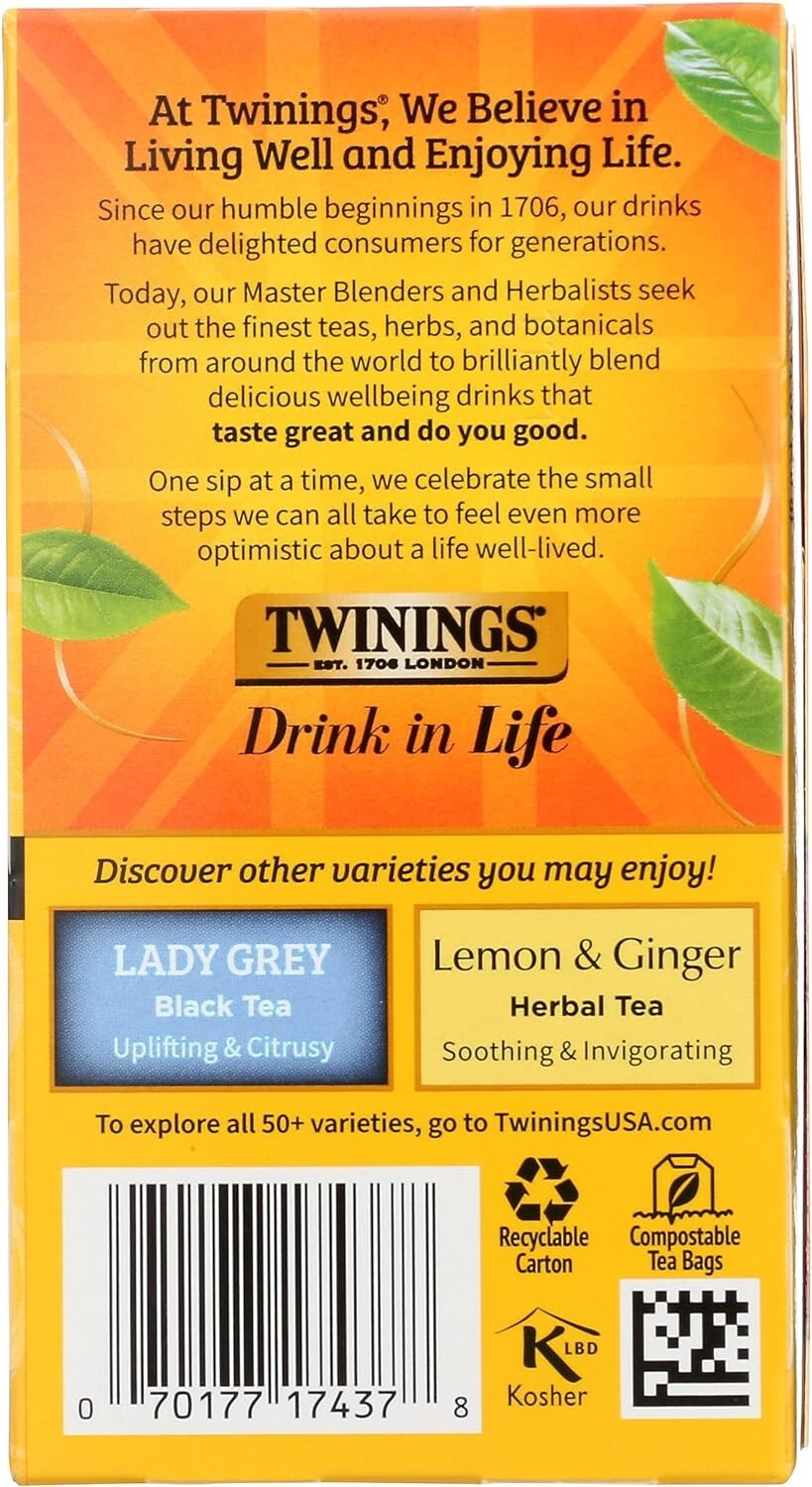 Enhanced Classic Earl Grey with a Modern Twist – Extra Bold Tea Bags 20 Ct